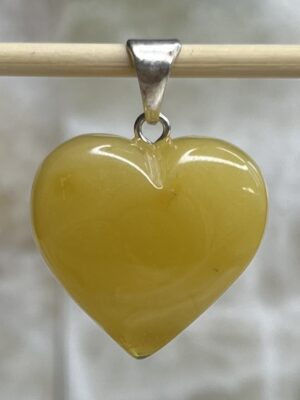 Natural Baltic Amber Heart Pendant
