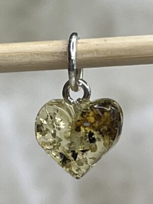 Natural Baltic Amber Heart Pendant