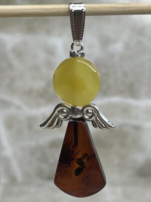 Natural Baltic Amber Heart Pendant